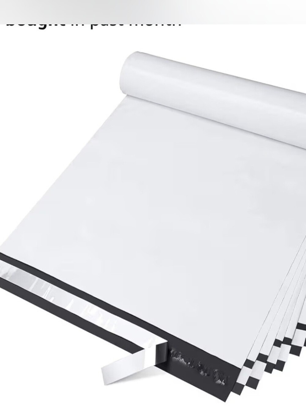 20 White Self-Seal Poly Mailer Bags